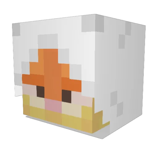 pantsinchina Minecraft avatar head, 3D render