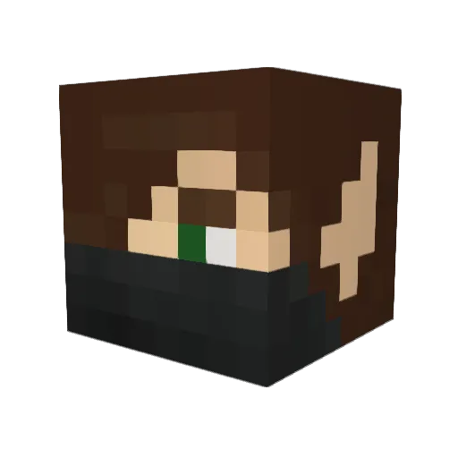 paokai33 Minecraft avatar head, 3D render
