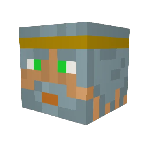 paolobe Minecraft avatar head, 3D render