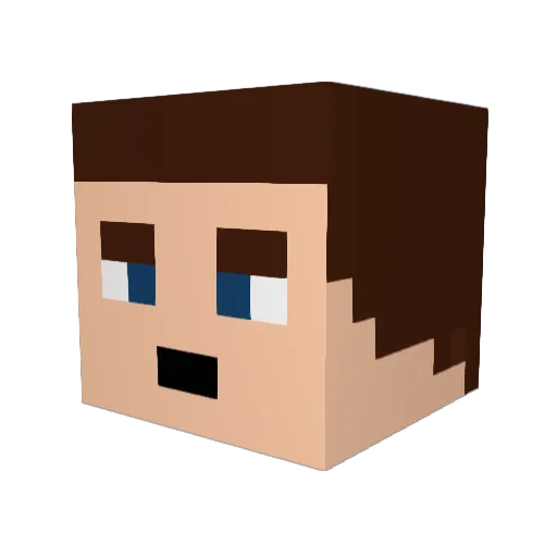 paolodilandro Minecraft avatar head, 3D render