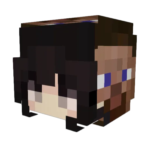 paonachapa Minecraft avatar head, 3D render