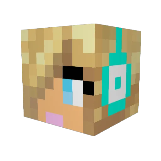 paosnes Minecraft avatar head, 3D render