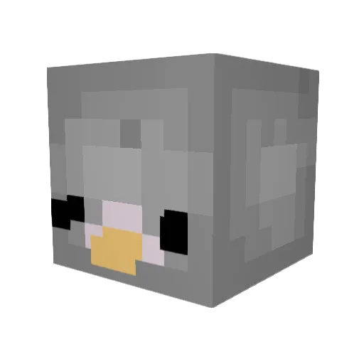 papa12355 Minecraft avatar head, 3D render