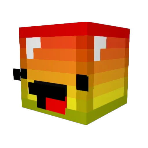 papaWoo Minecraft avatar head, 3D render