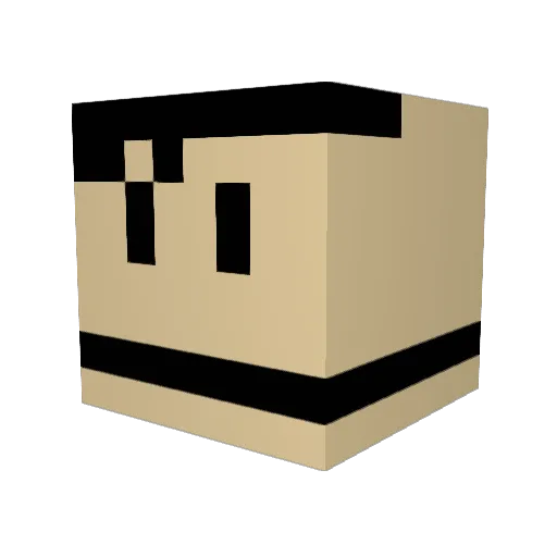 papa_perc Minecraft avatar head, 3D render
