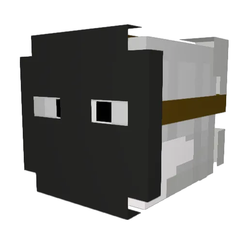 papacucu Minecraft avatar head, 3D render