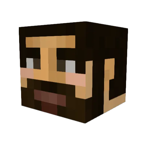 papadil3 Minecraft avatar head, 3D render