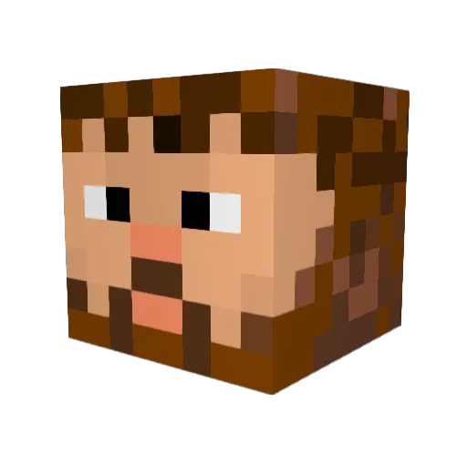 papaforrrrr Minecraft avatar head, 3D render