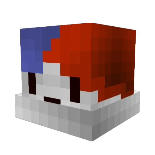 papahuni Minecraft avatar head, 3D render
