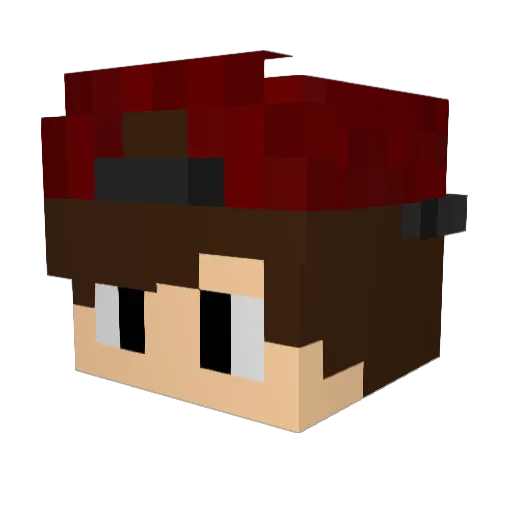 papakapp Minecraft avatar head, 3D render