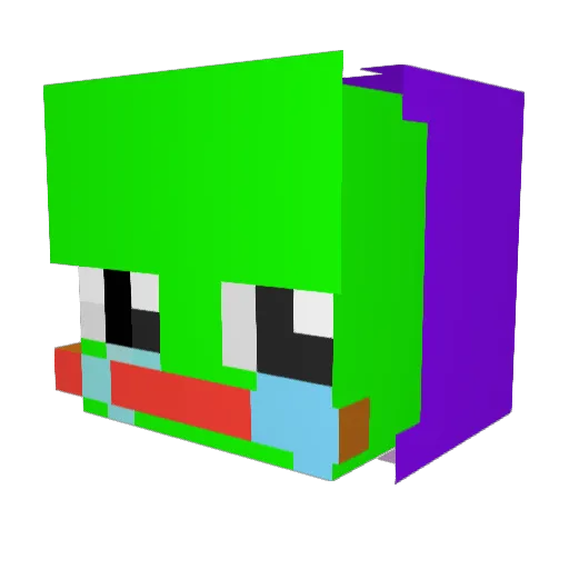 papanister_ Minecraft avatar head, 3D render