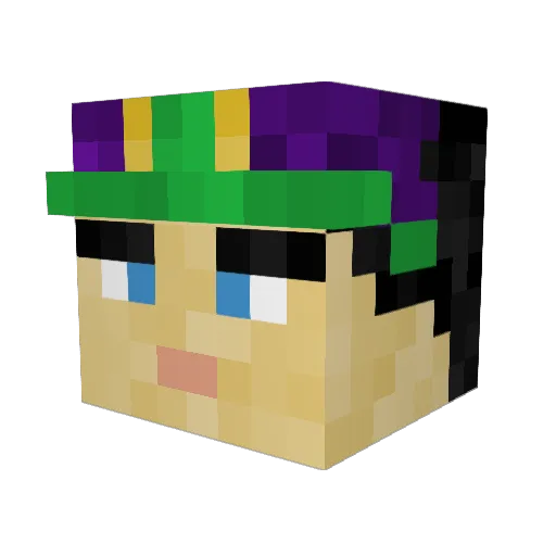 papapattyp Minecraft avatar head, 3D render