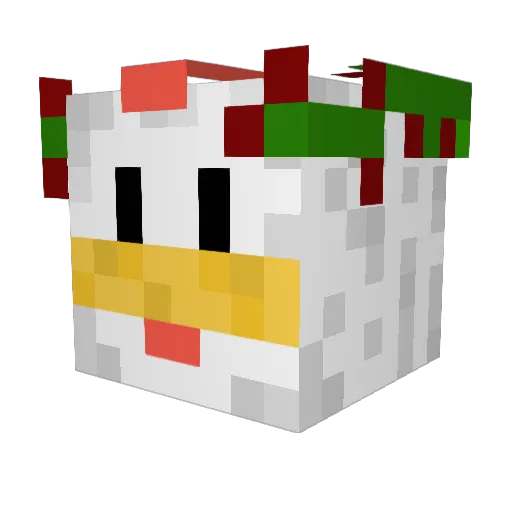 papapoule Minecraft avatar head, 3D render