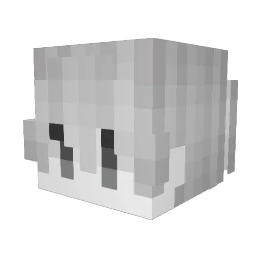 papapq Minecraft avatar head, 3D render