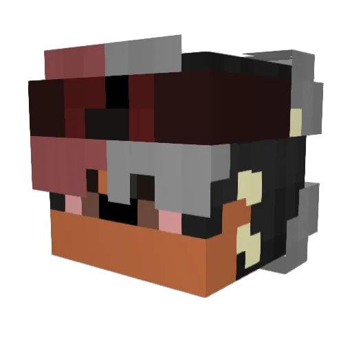 paparag Minecraft avatar head, 3D render