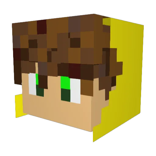 paparf4 Minecraft avatar head, 3D render