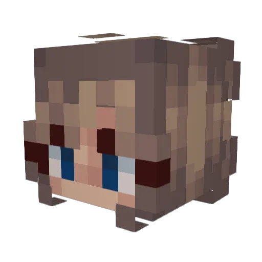 papashaye Minecraft avatar head, 3D render