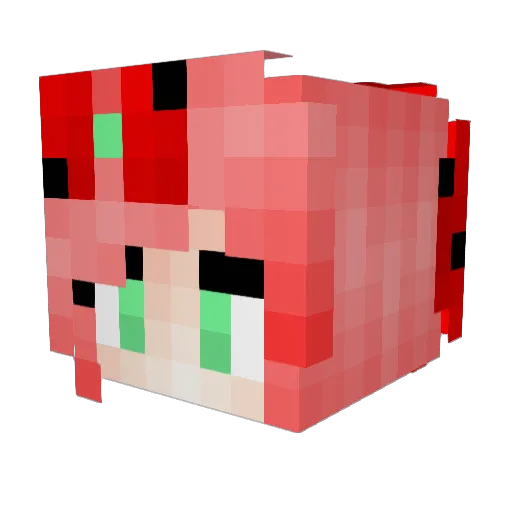 papasol Minecraft avatar head, 3D render