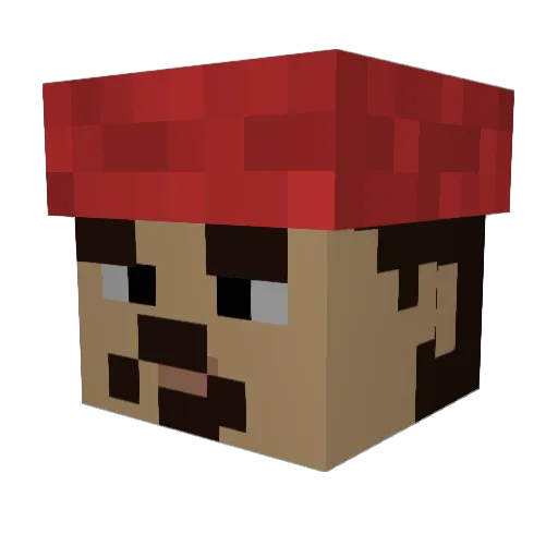 papasparkleroni Minecraft avatar head, 3D render