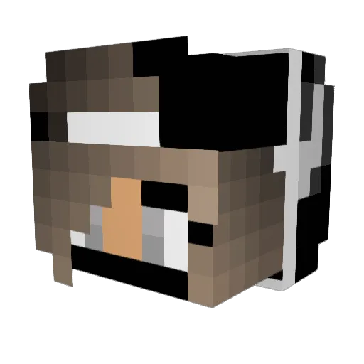papawiscious Minecraft avatar head, 3D render