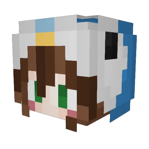 papayam142 Minecraft avatar head, 3D render