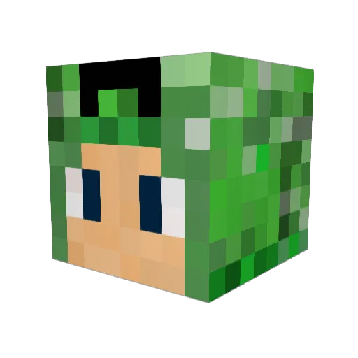 papema Minecraft avatar head, 3D render