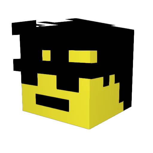 paper2913 Minecraft avatar head, 3D render