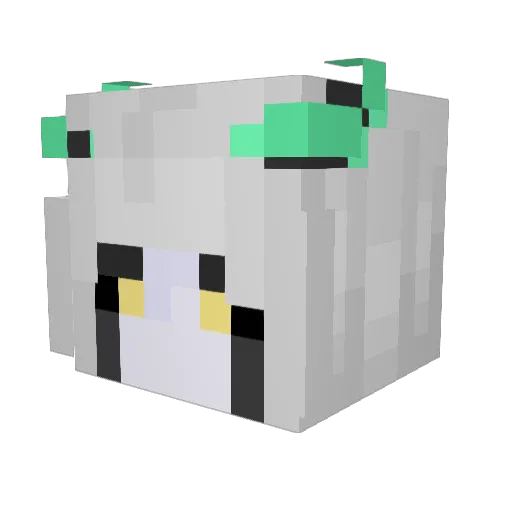 paper718 Minecraft avatar head, 3D render