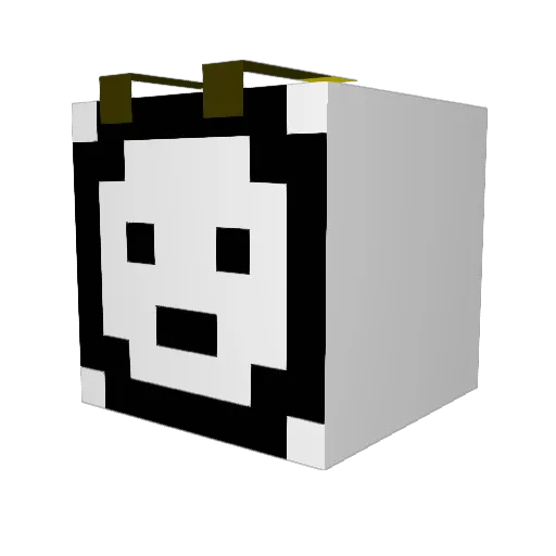 paper_425 Minecraft avatar head, 3D render