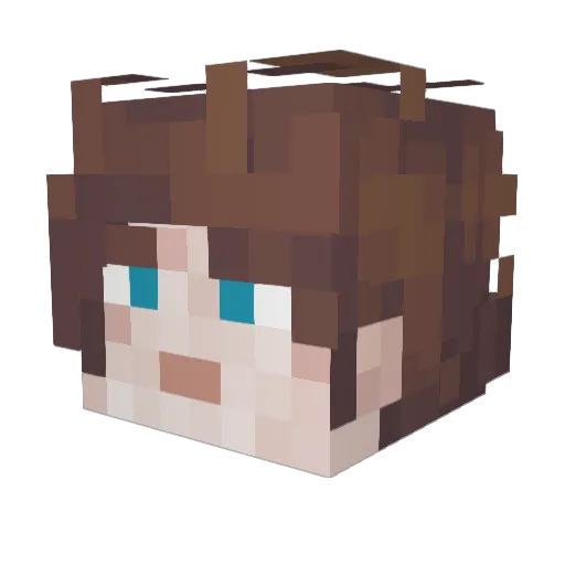 paperblanks Minecraft avatar head, 3D render