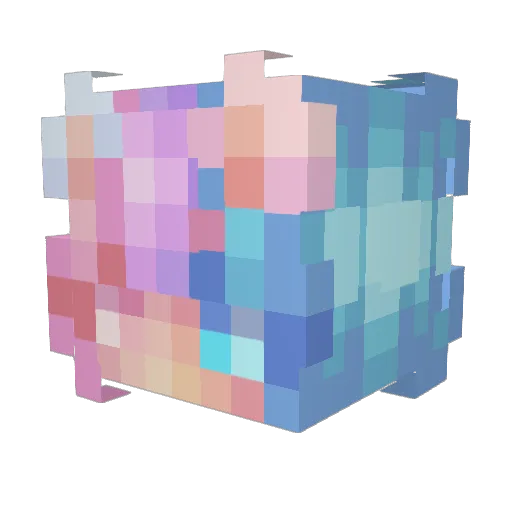 papercl1ps Minecraft avatar head, 3D render