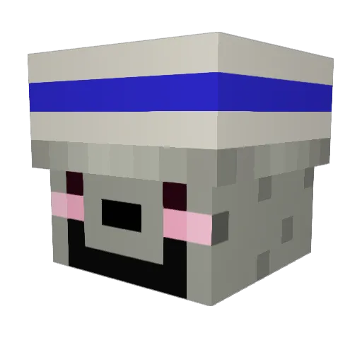 paperclip153 Minecraft avatar head, 3D render