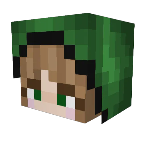 papercliper Minecraft avatar head, 3D render