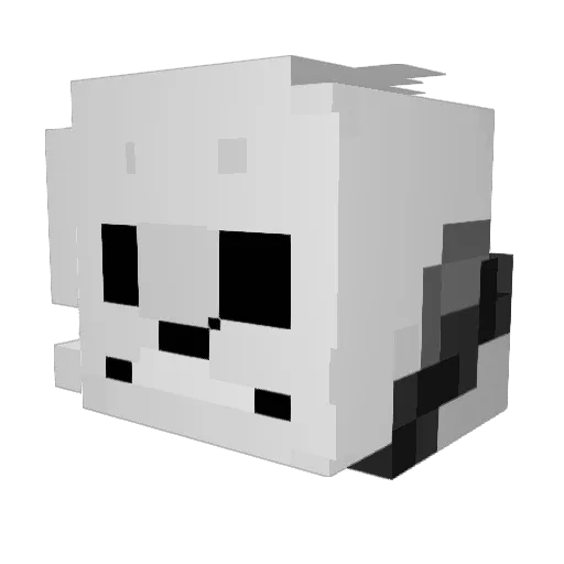 papercranem Minecraft avatar head, 3D render