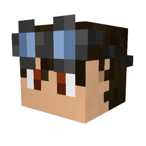 papercut2211 Minecraft avatar head, 3D render