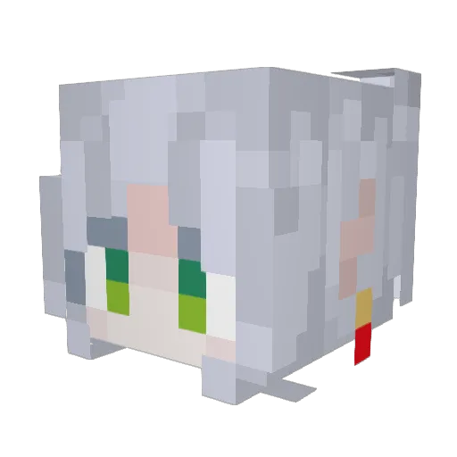 paperflower_ Minecraft avatar head, 3D render