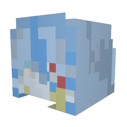 papershaper Minecraft avatar head, 3D render