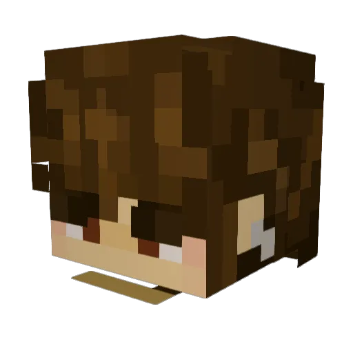 paperstars_ Minecraft avatar head, 3D render