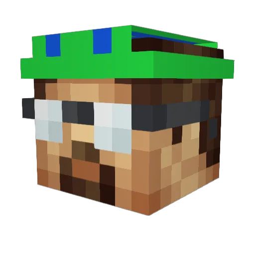 papgreu Minecraft avatar head, 3D render