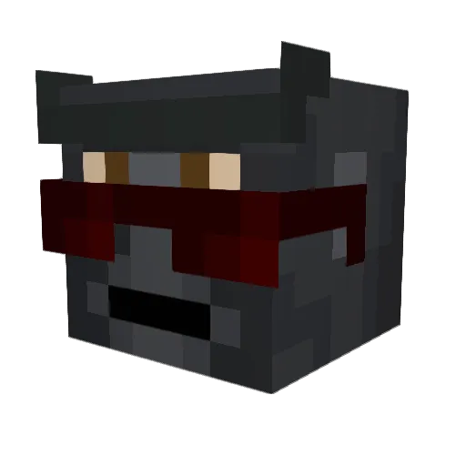 papiasyn Minecraft avatar head, 3D render