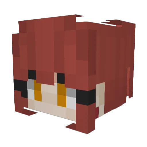 papicai Minecraft avatar head, 3D render