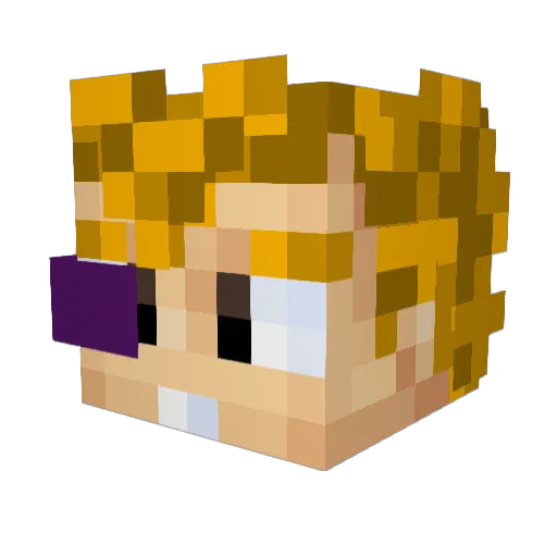 papichuloop Minecraft avatar head, 3D render
