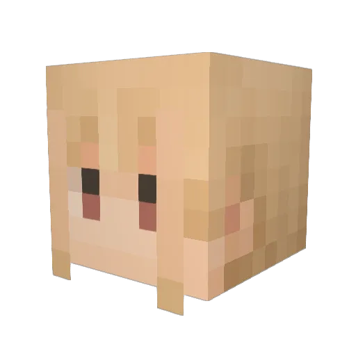 papico_825 Minecraft avatar head, 3D render