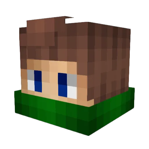papicodito Minecraft avatar head, 3D render