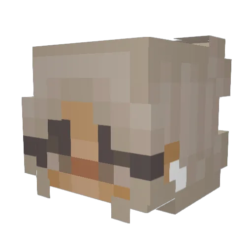 papierle Minecraft avatar head, 3D render