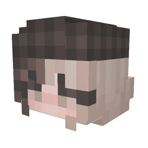 papierosy Minecraft avatar head, 3D render