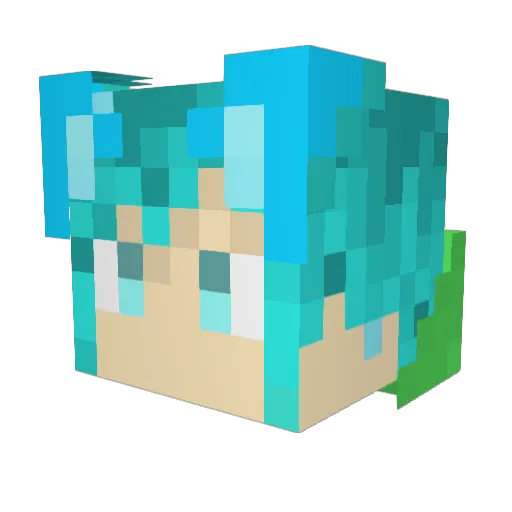 papiko113 Minecraft avatar head, 3D render