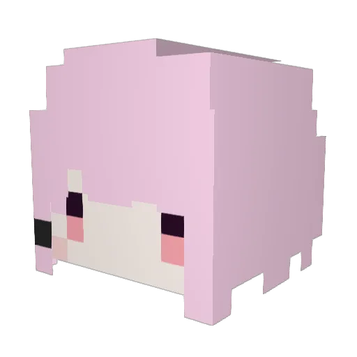 papikotyan Minecraft avatar head, 3D render
