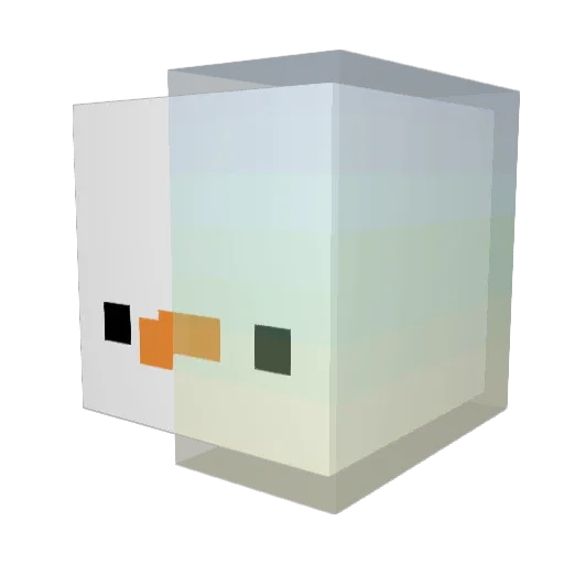 papingko Minecraft avatar head, 3D render