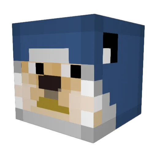 papipercocet Minecraft avatar head, 3D render